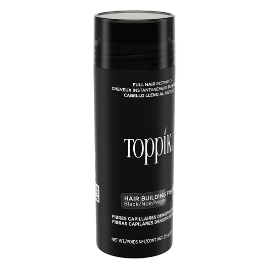 Toppick Hair Building Fibers, Keratin Fibres for Hair Thickening, Bald Spot Coverage 27.5g (Black)